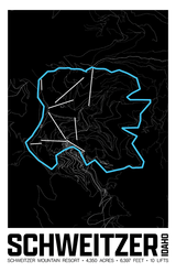 Schweitzer Mountain Resort Map Poster – Idaho
