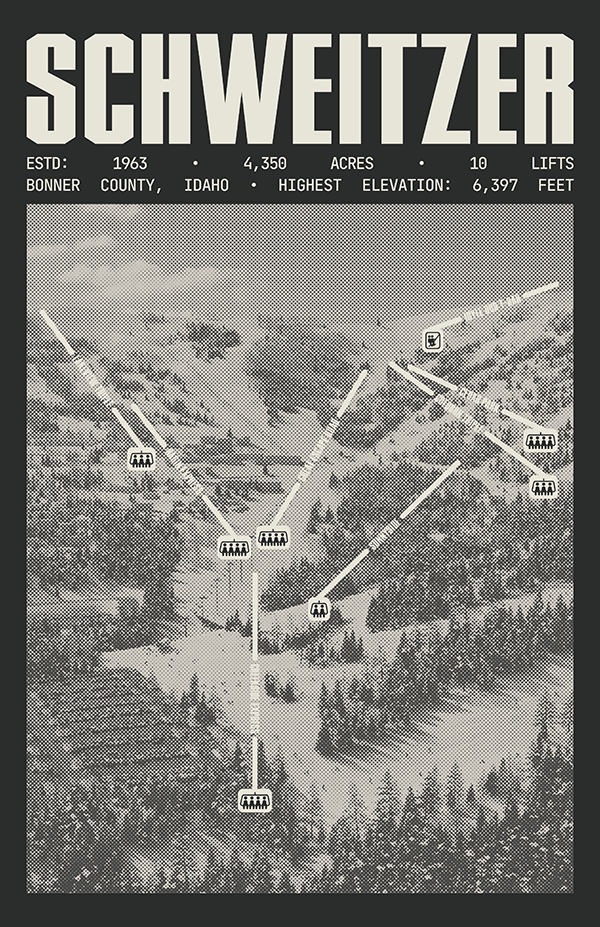 Schweitzer Mountain Resort Poster