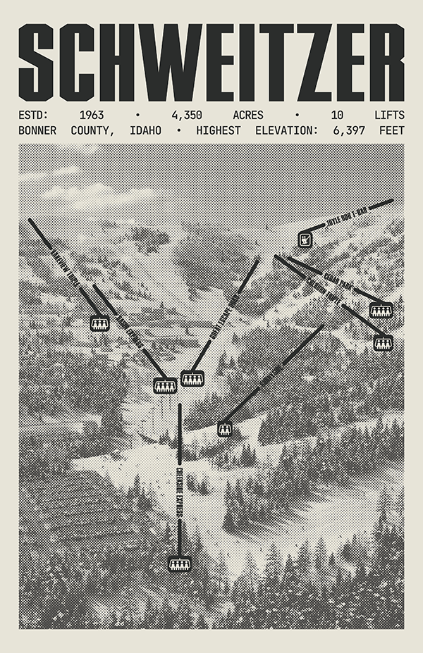Schweitzer Mountain Resort Poster