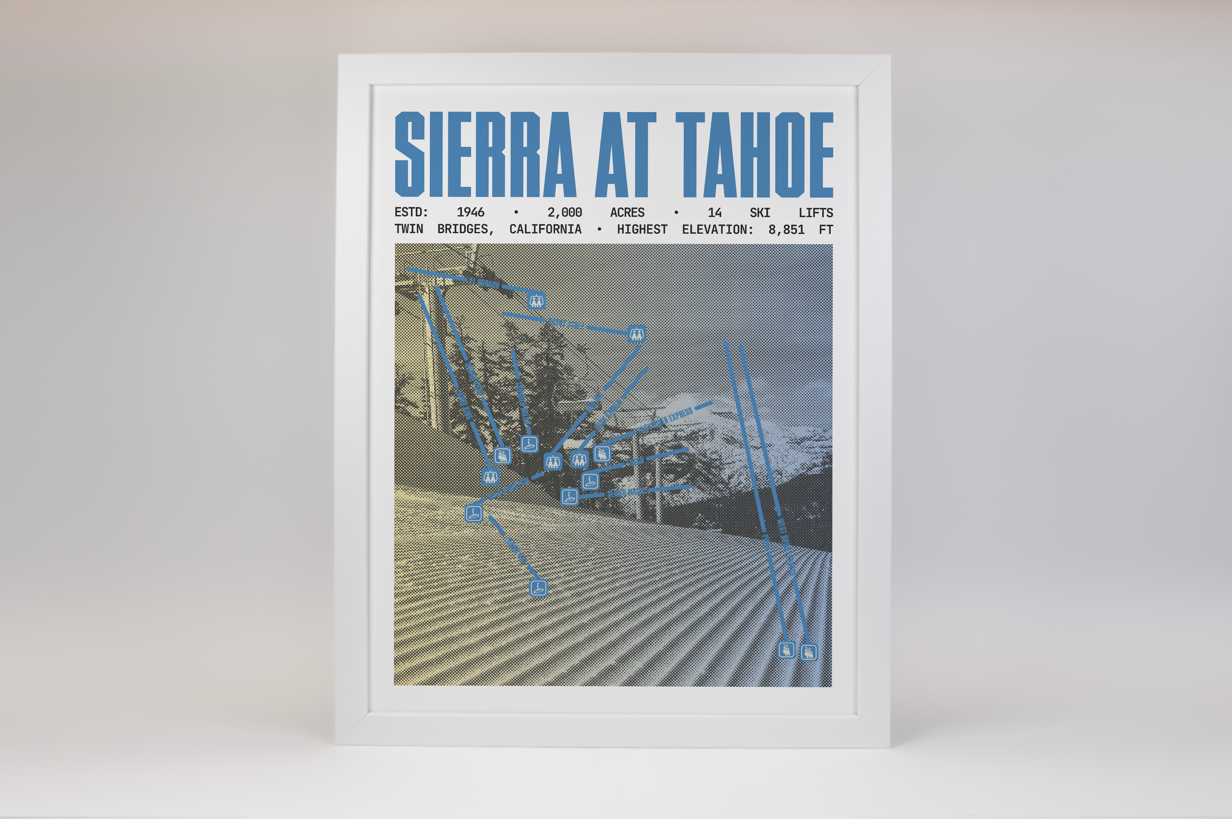 Sierra at Tahoe Ski Resort Poster