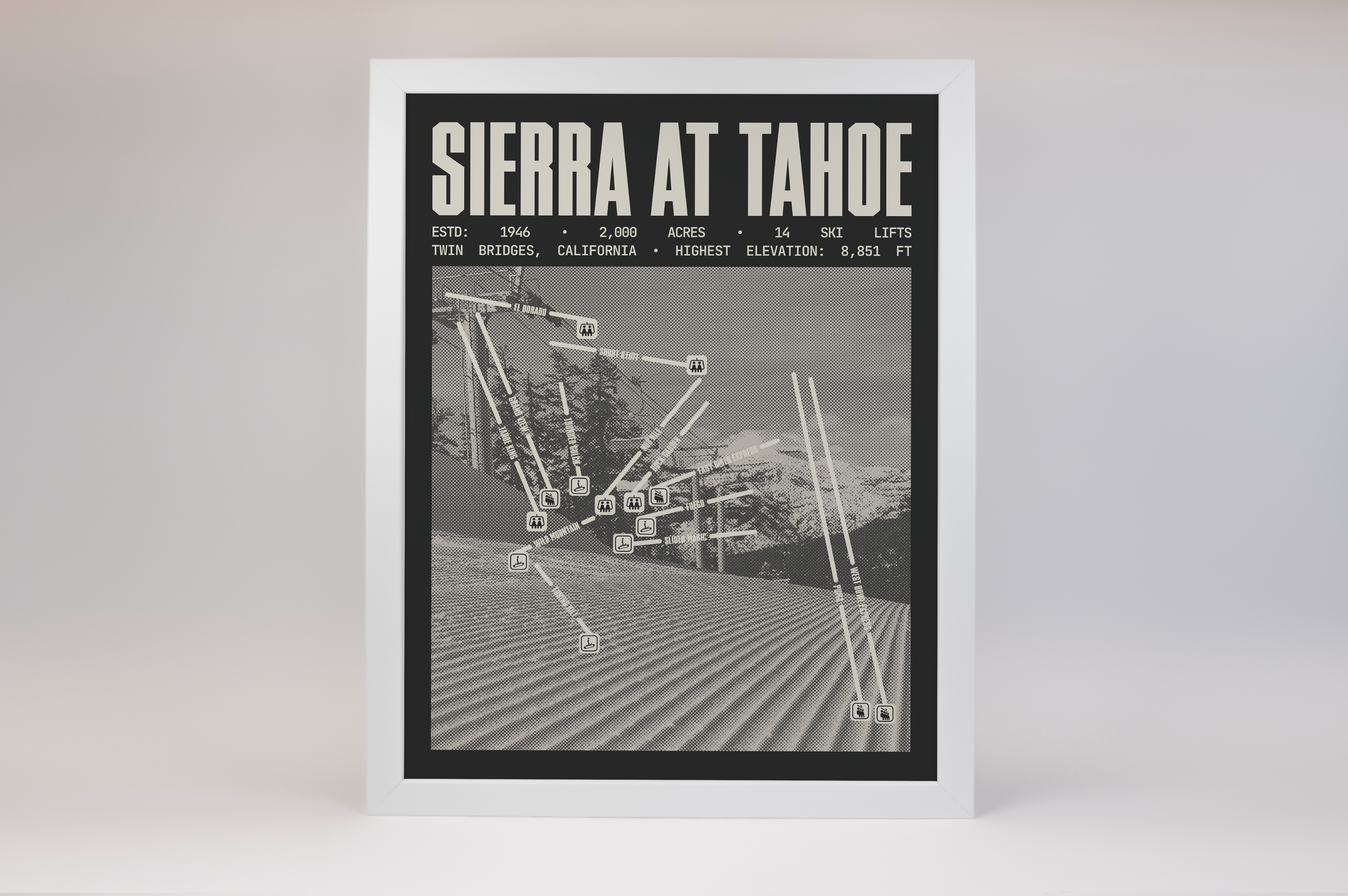 Sierra at Tahoe Ski Resort Poster