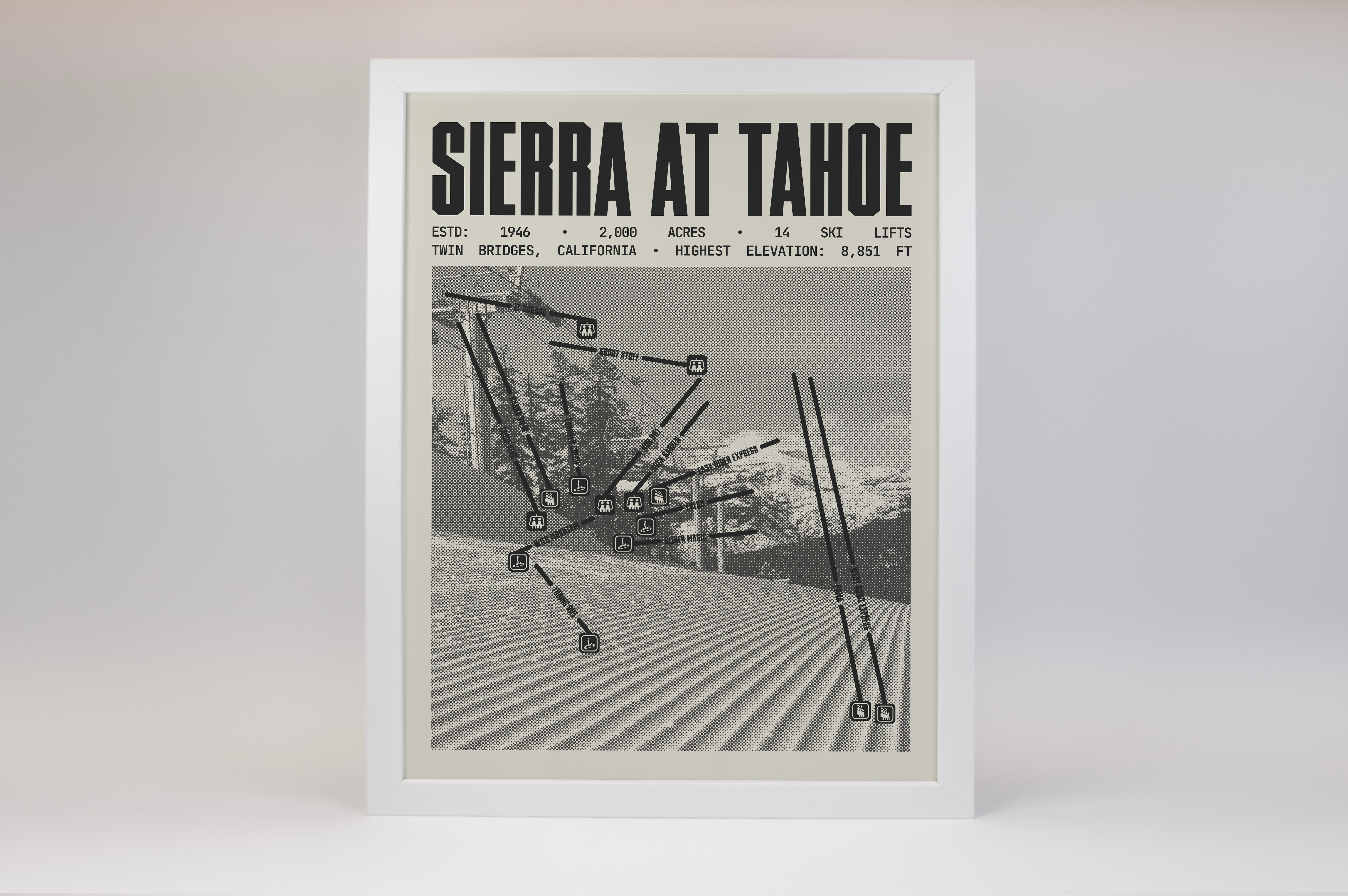 Sierra at Tahoe Ski Resort Poster