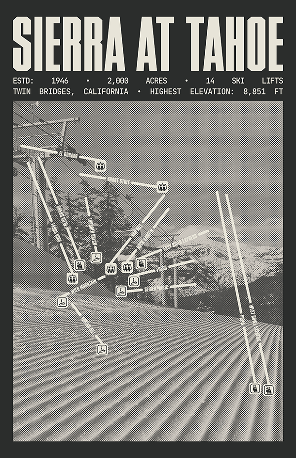Sierra at Tahoe Ski Resort Poster