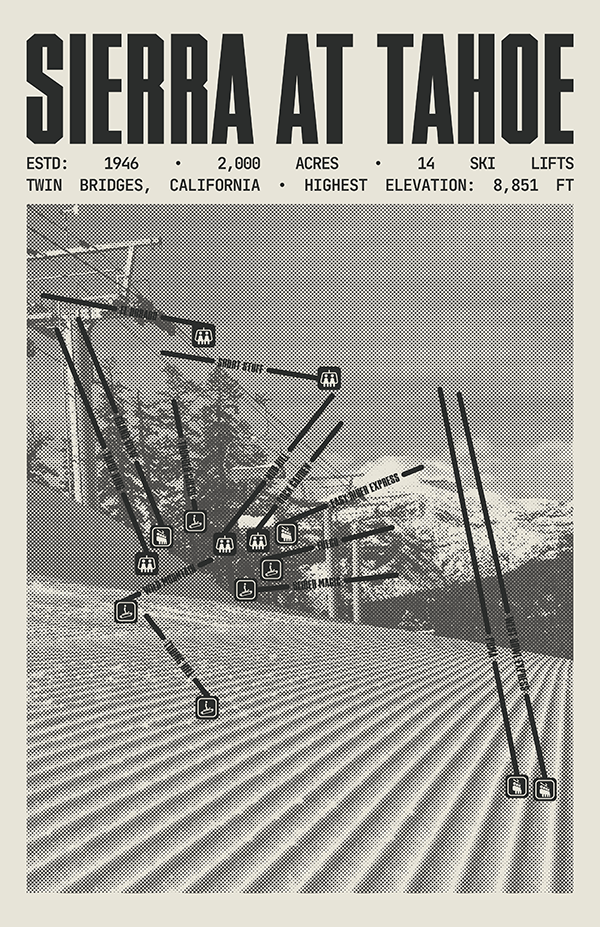 Sierra at Tahoe Ski Resort Poster