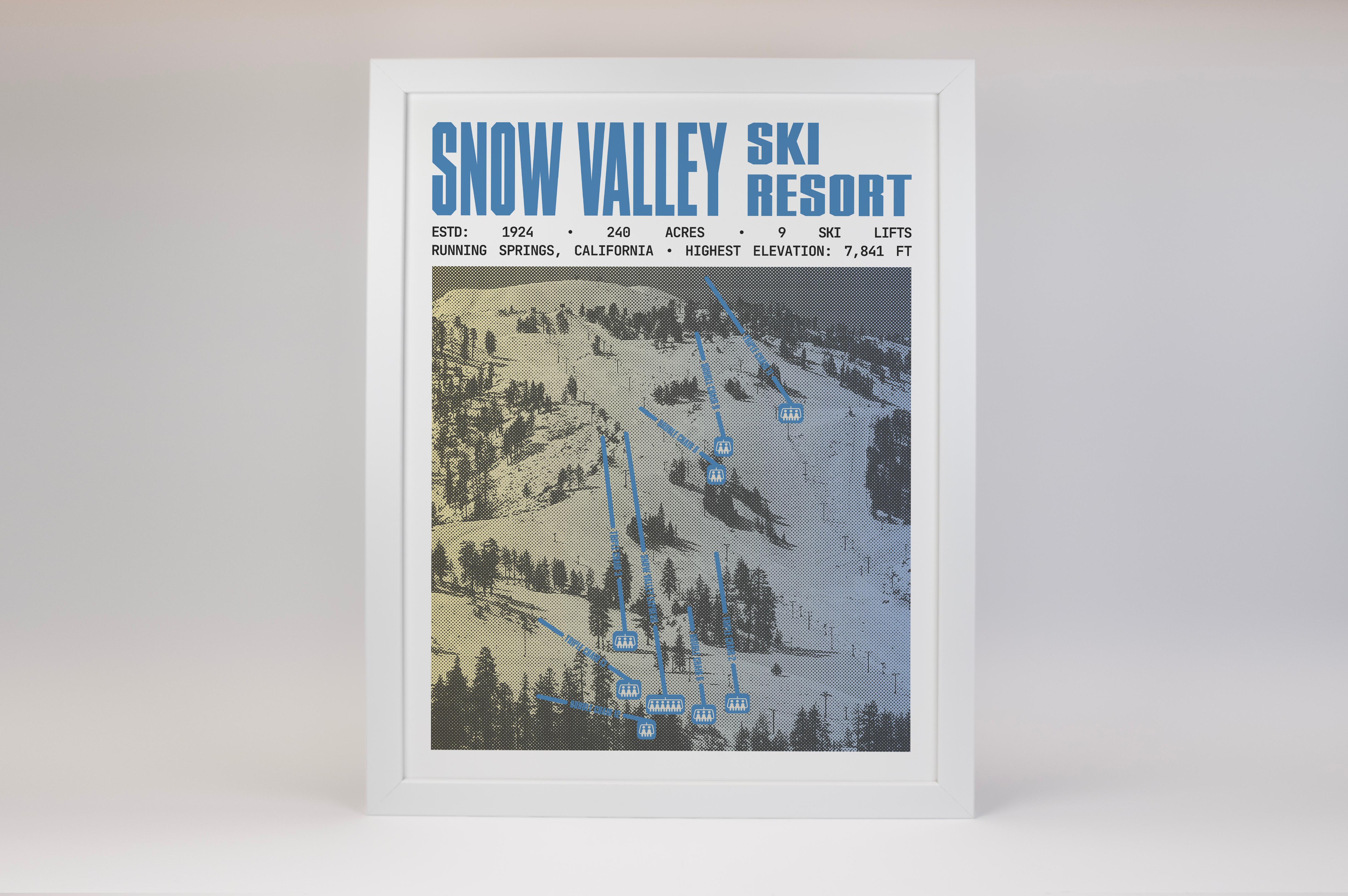 Snow Valley Ski Ranch Ski Resort Poster