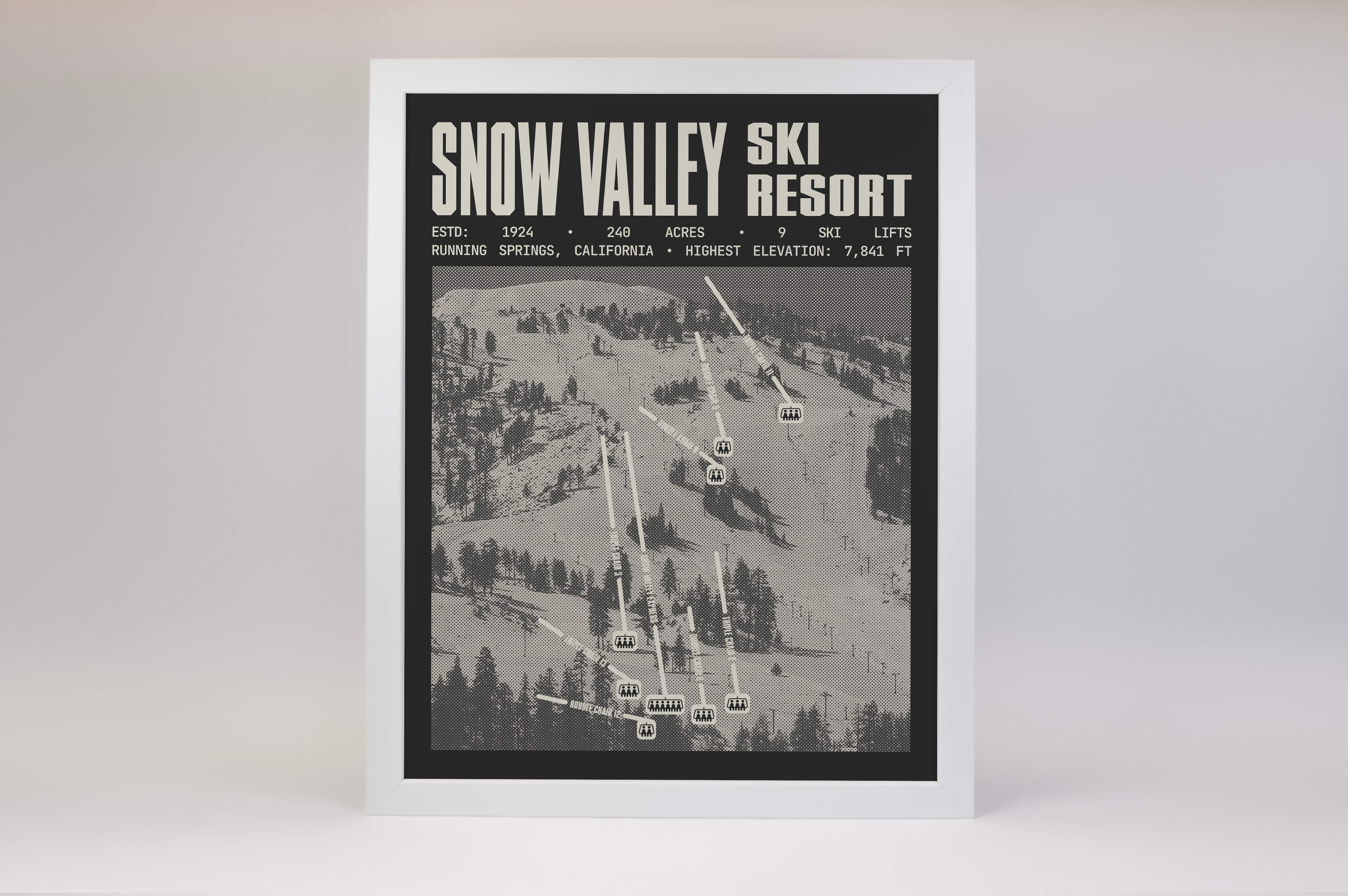 Snow Valley Ski Ranch Ski Resort Poster