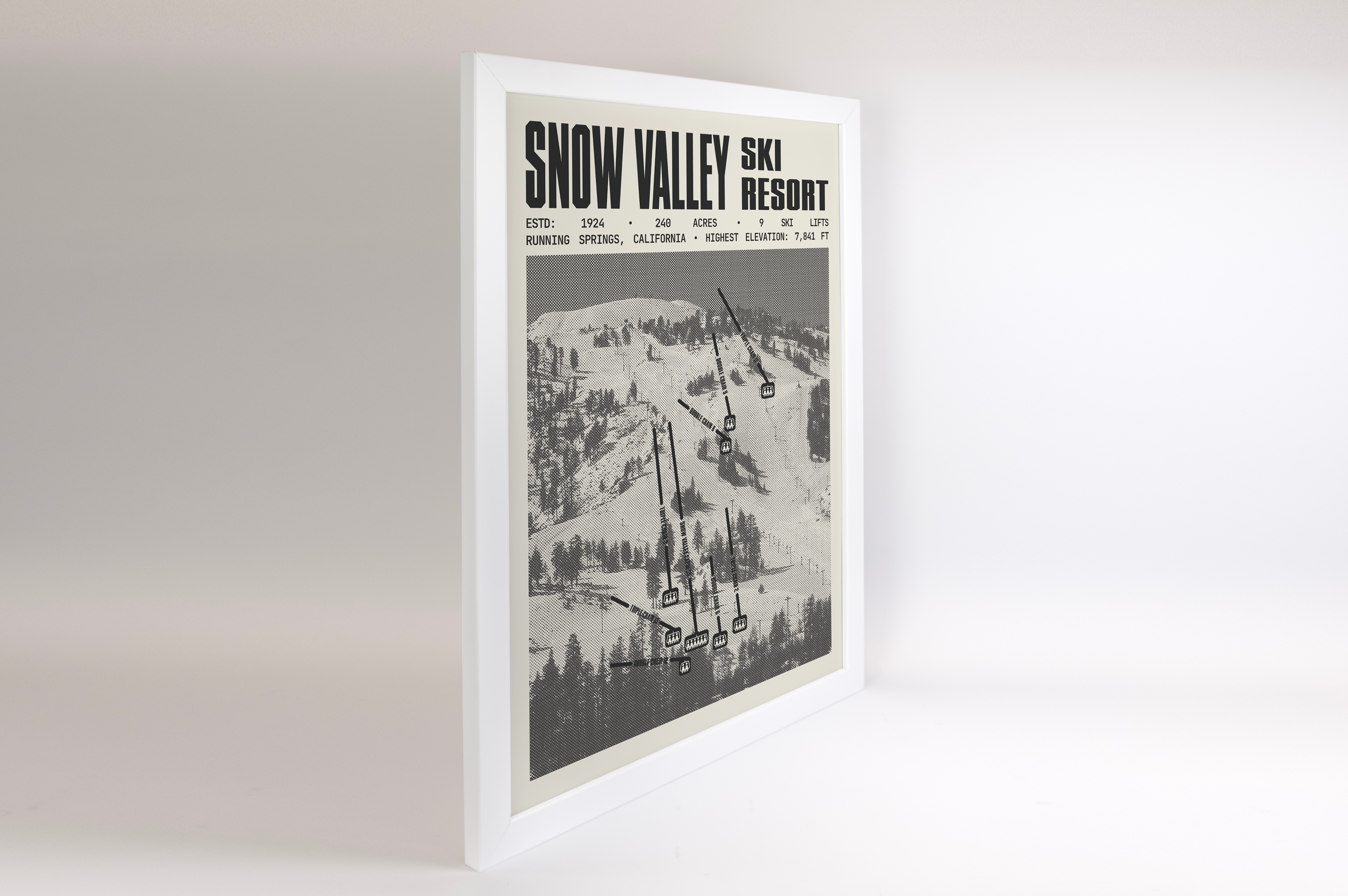 Snow Valley Ski Ranch Ski Resort Poster