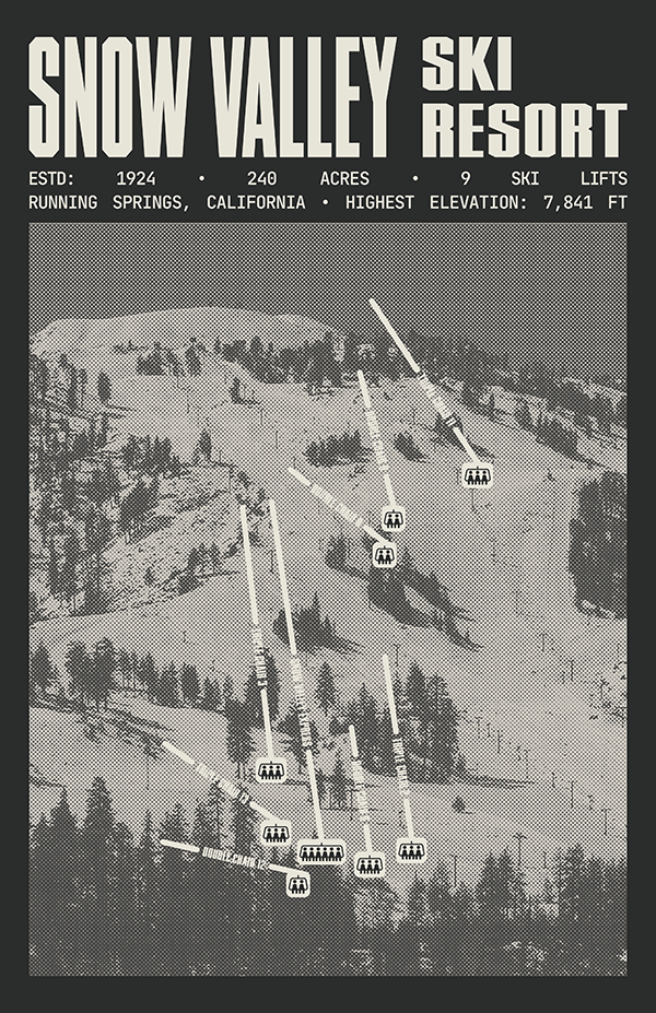 Snow Valley Ski Ranch Ski Resort Poster
