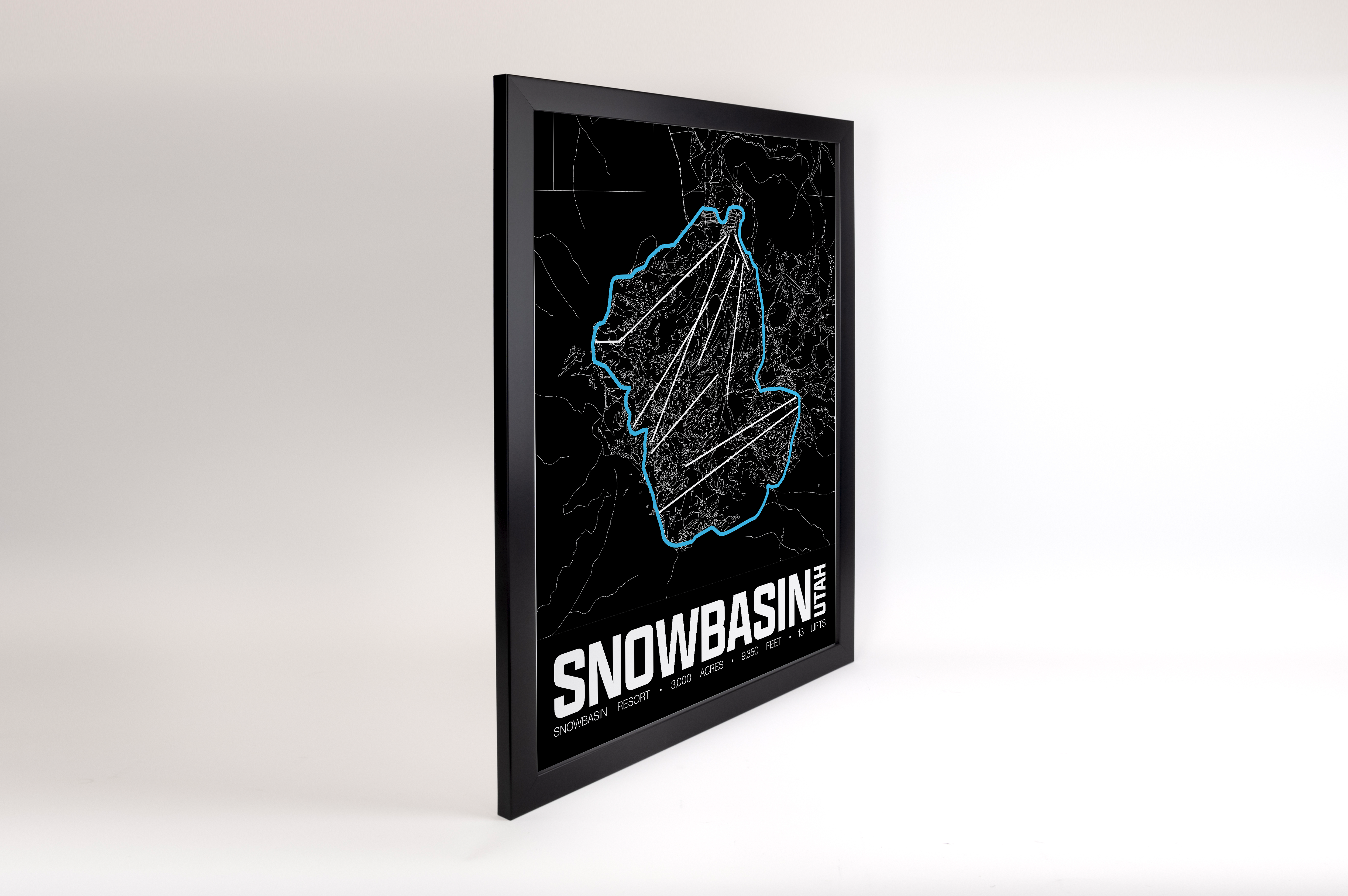Snowbasin Resort Map Poster – Utah