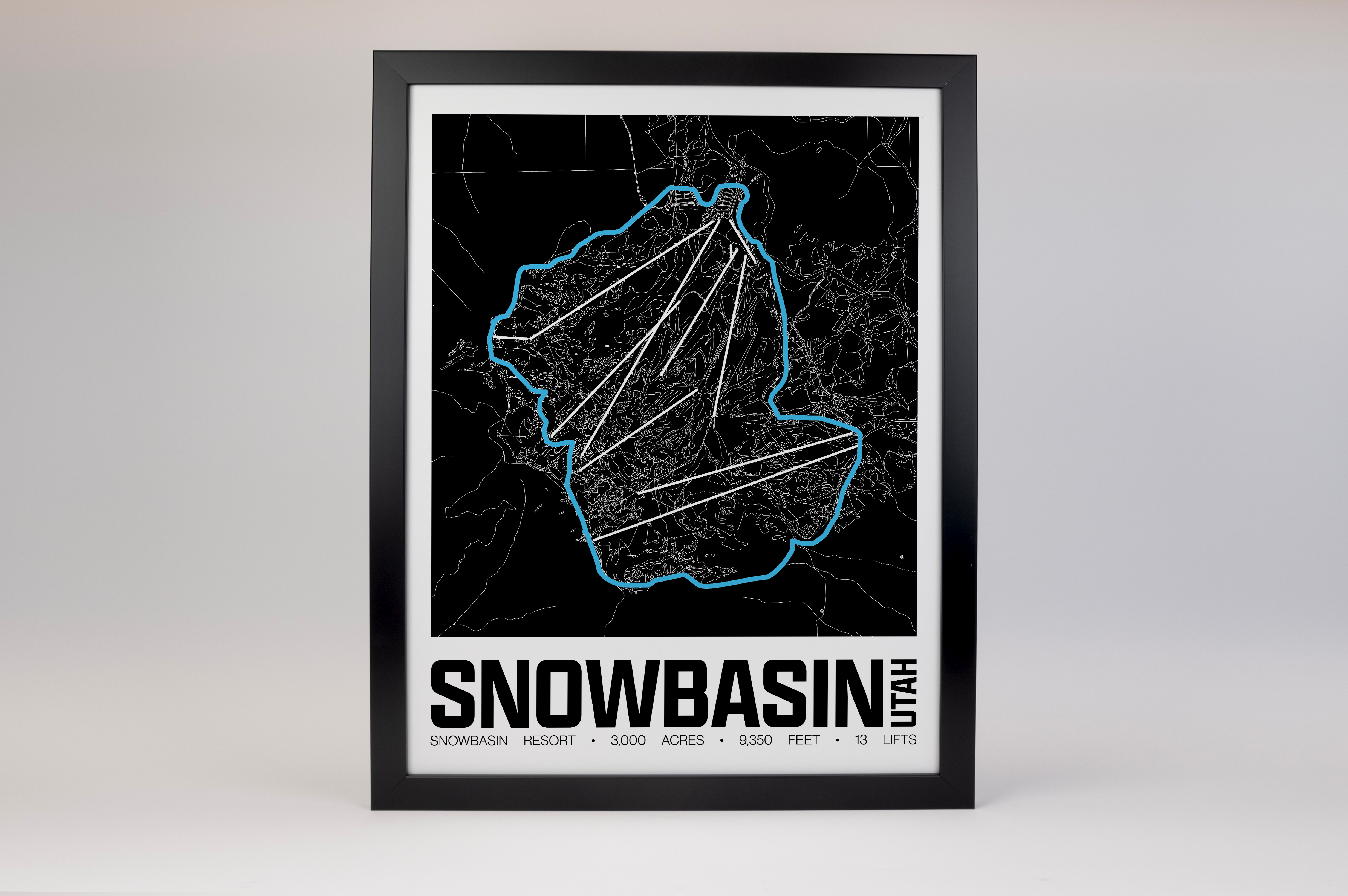 Snowbasin Resort Map Poster – Utah