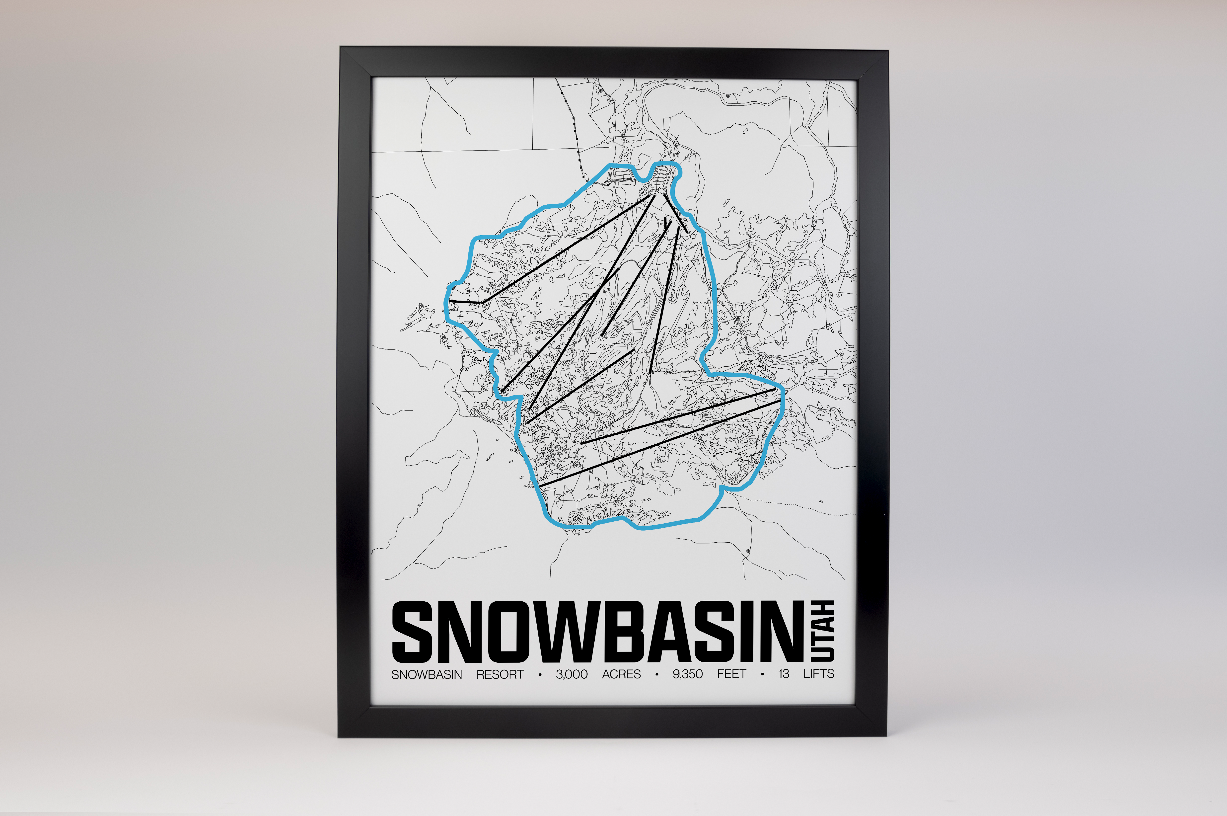 Snowbasin Resort Map Poster – Utah