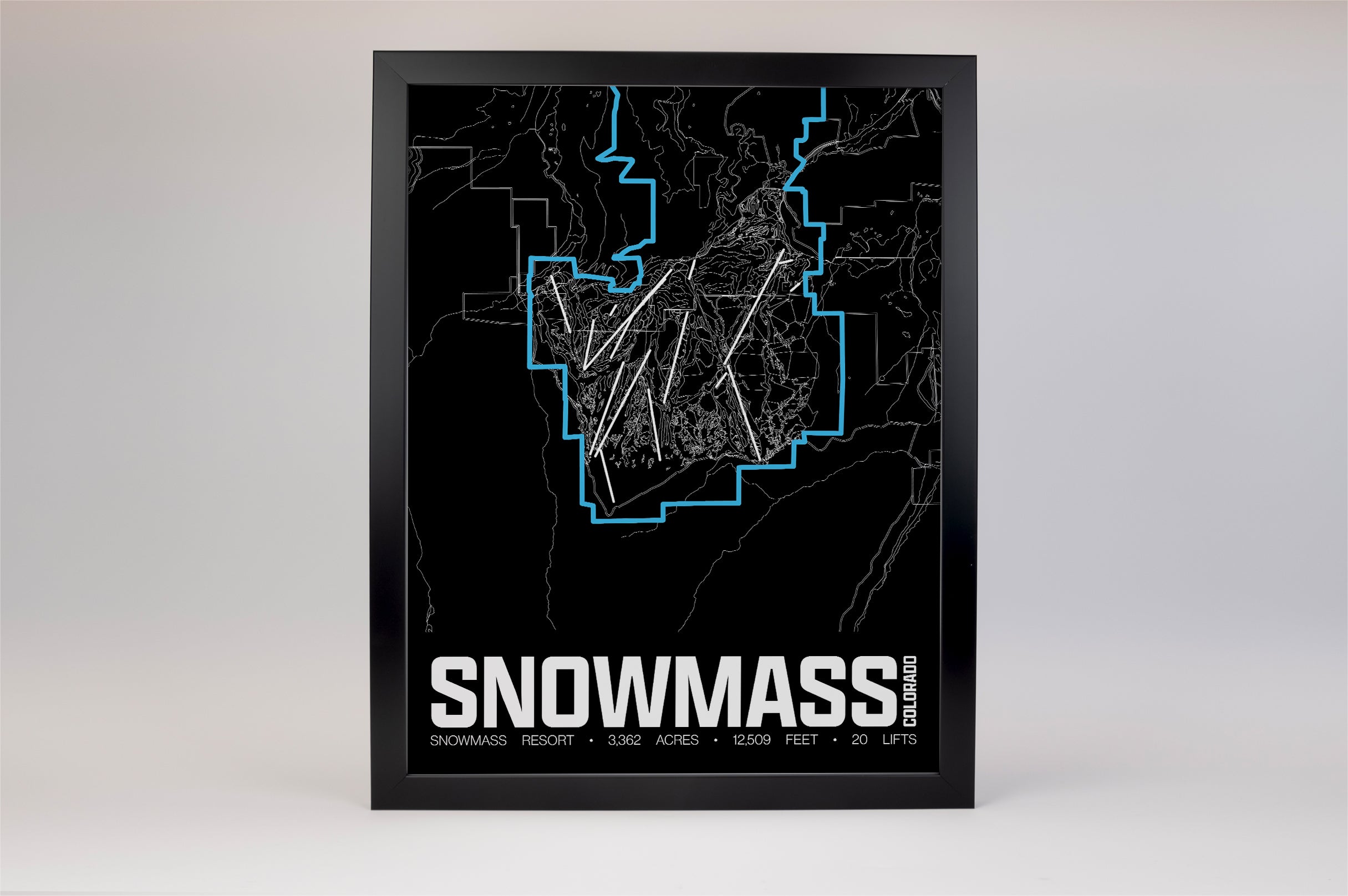 Snowmass Resort Map Poster – Colorado