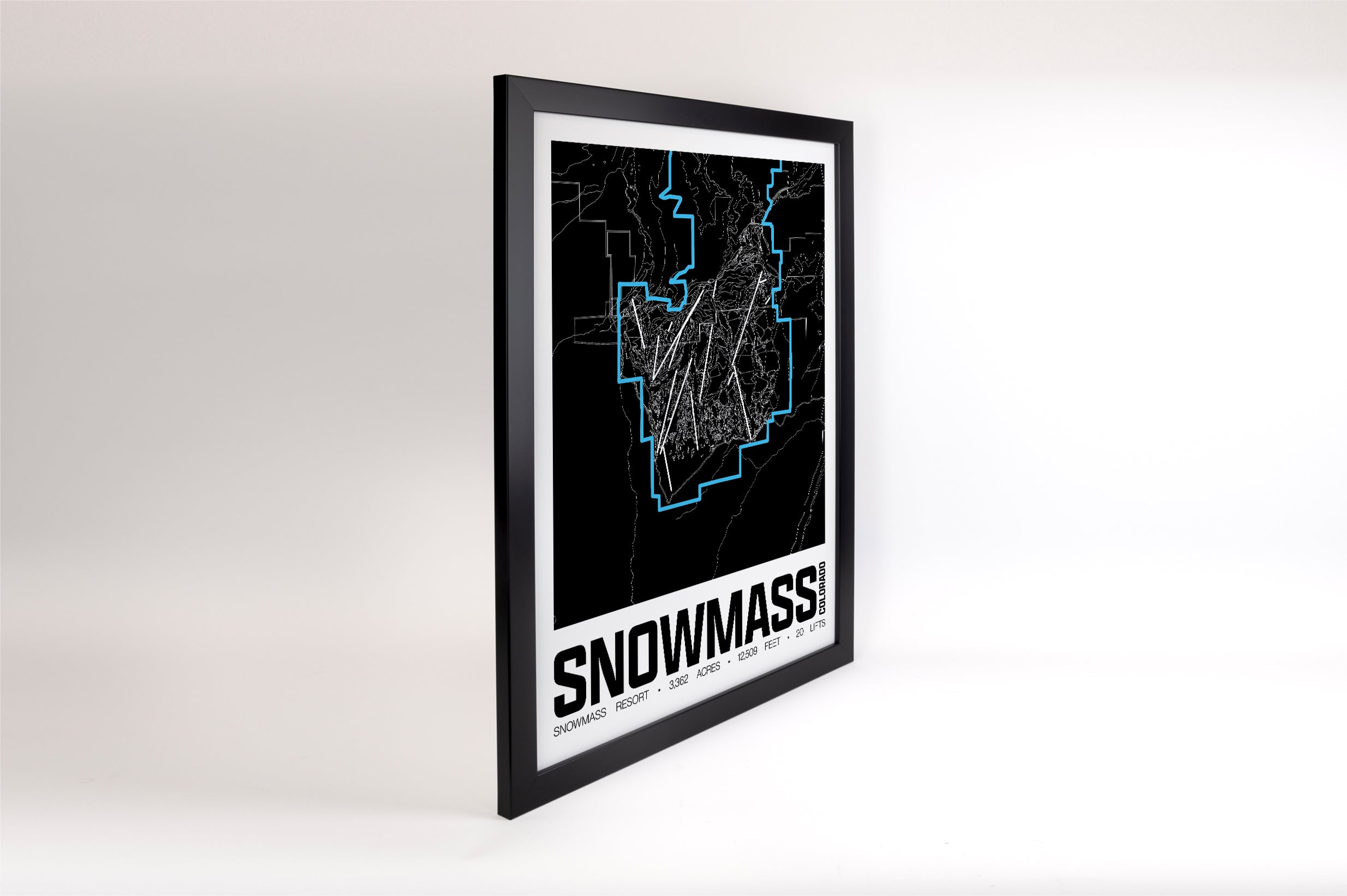 Snowmass Resort Map Poster – Colorado