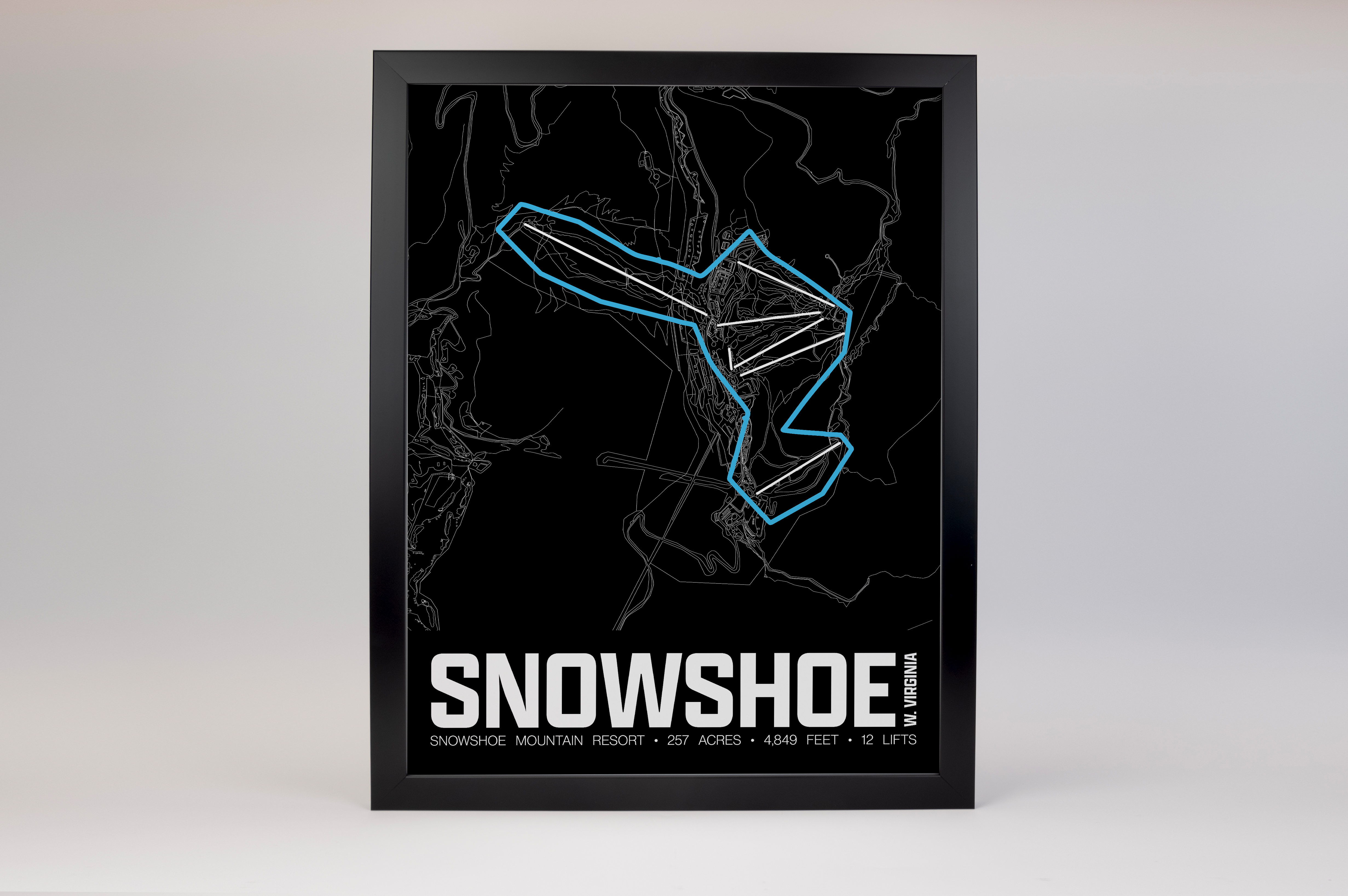 Snowshoe Mountain Resort Map Poster – West Virginia