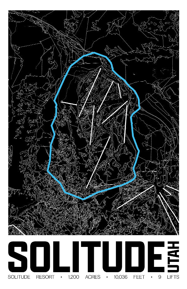 Solitude Resort Map Poster – Utah