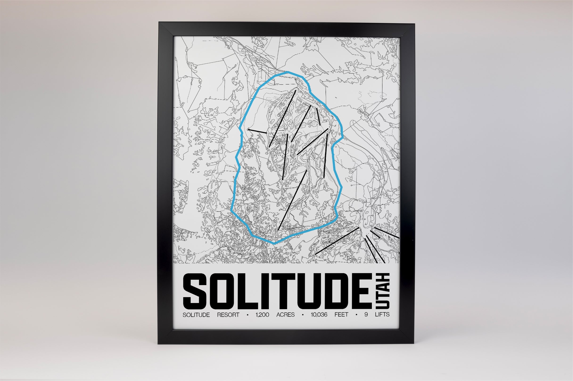 Solitude Resort Map Poster – Utah