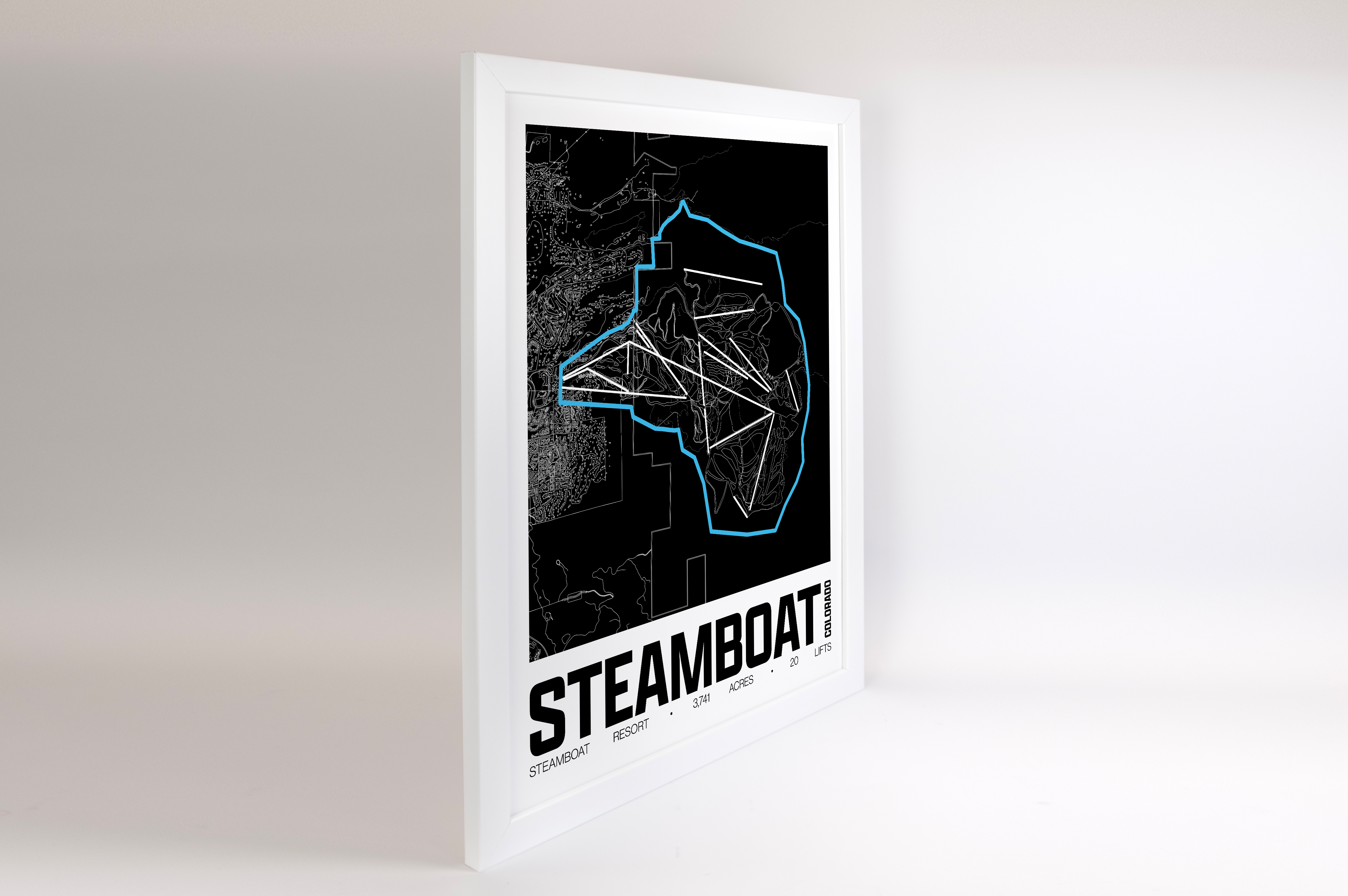 Steamboat Resort Map Poster – Colorado