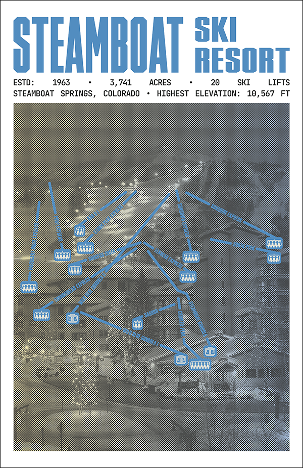 Steamboat Ski Resort Poster