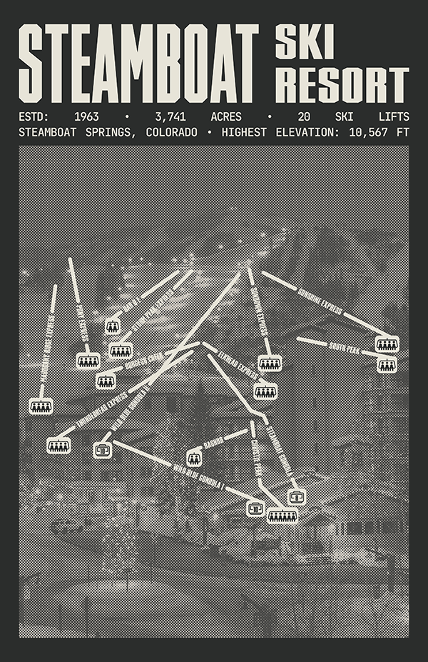 Steamboat Ski Resort Poster
