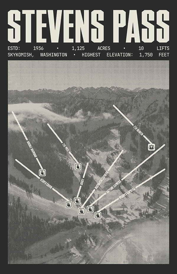 Stevens Pass Resort Poster