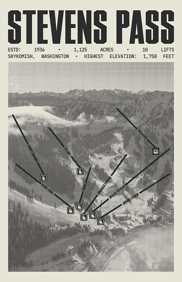 Stevens Pass Resort Poster
