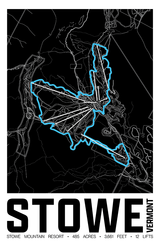 Stowe  Resort Map Poster – Vermont