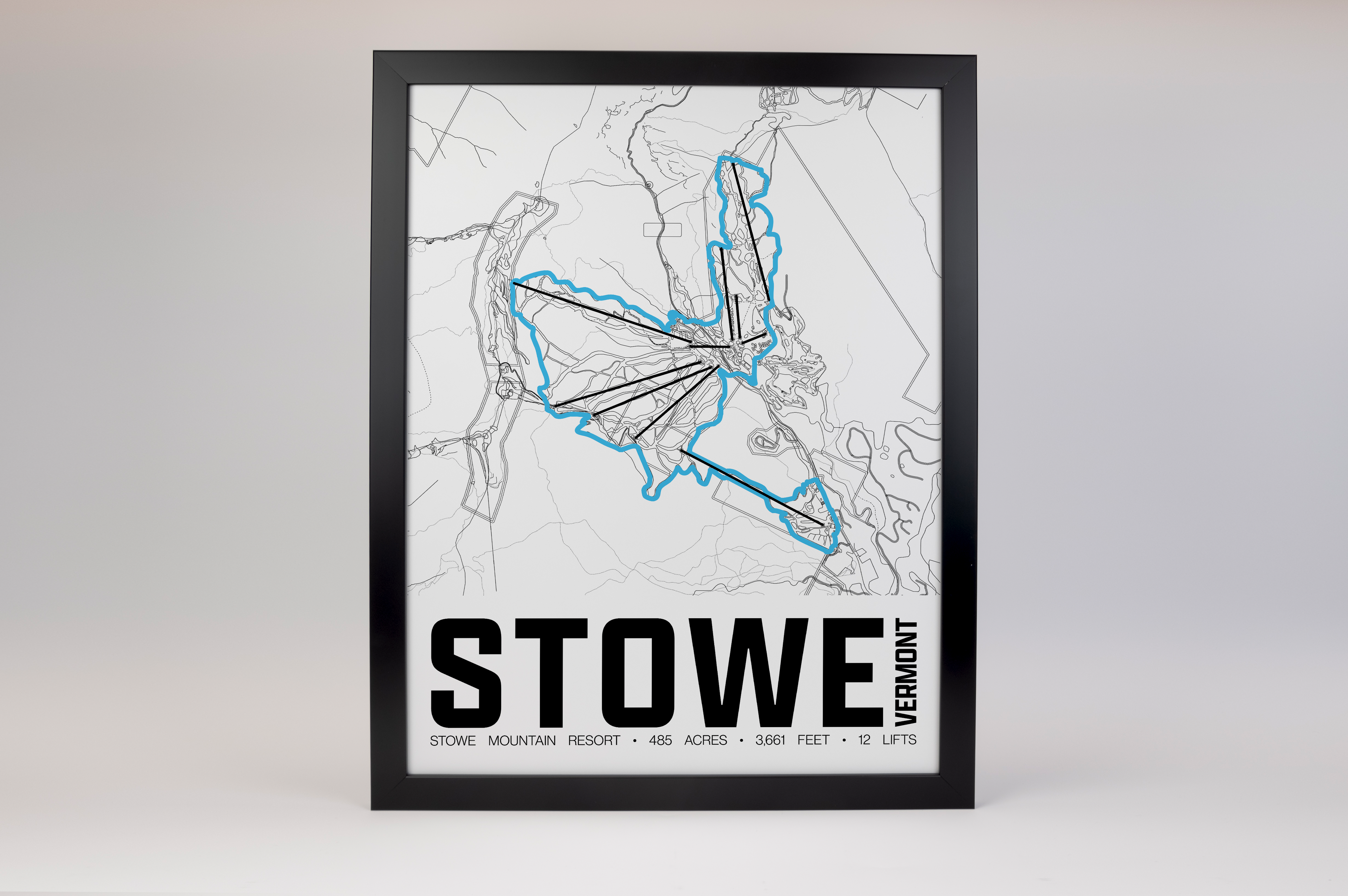 Stowe  Resort Map Poster – Vermont