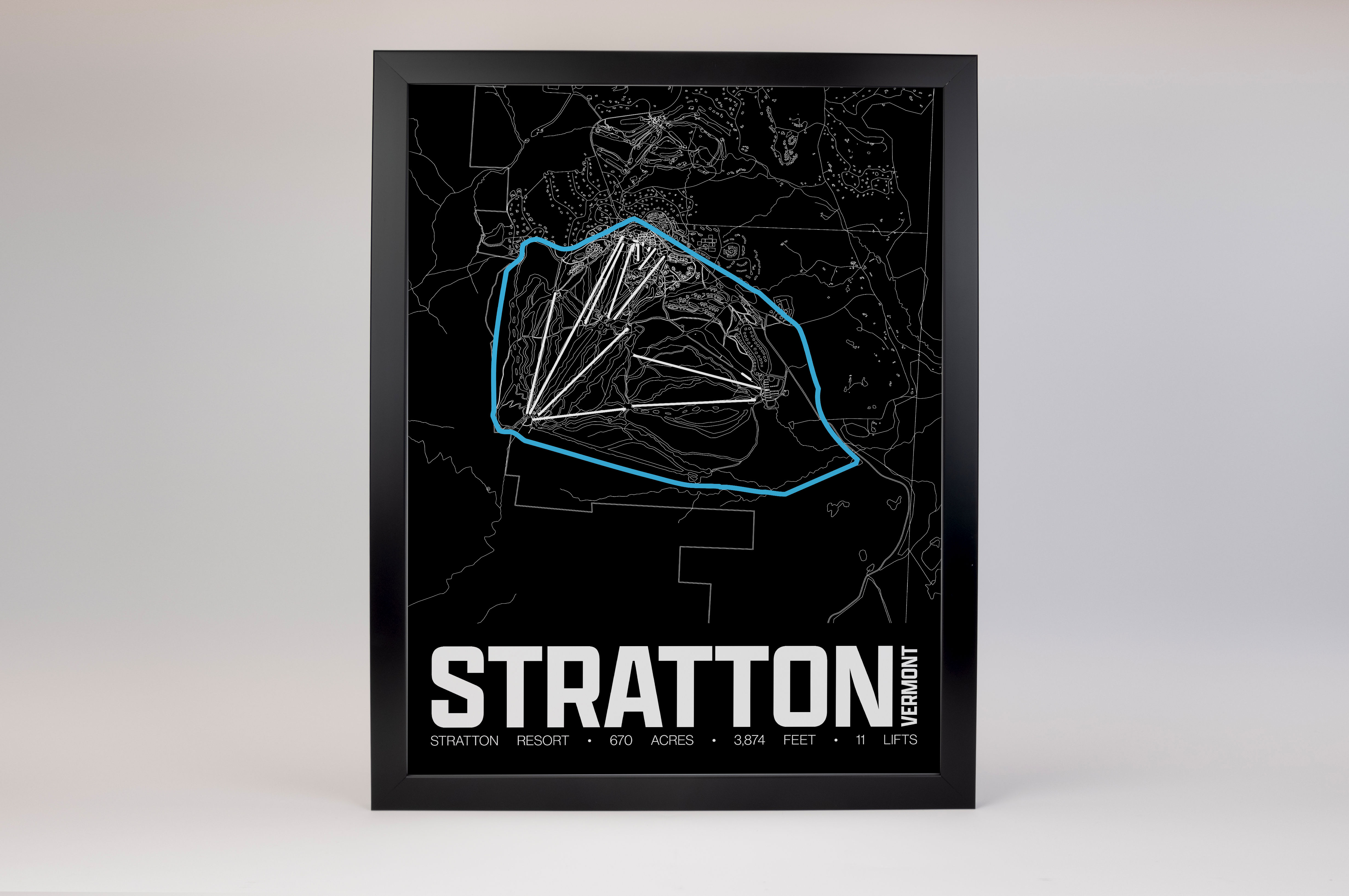 Stratton Resort Map Poster – Vermont