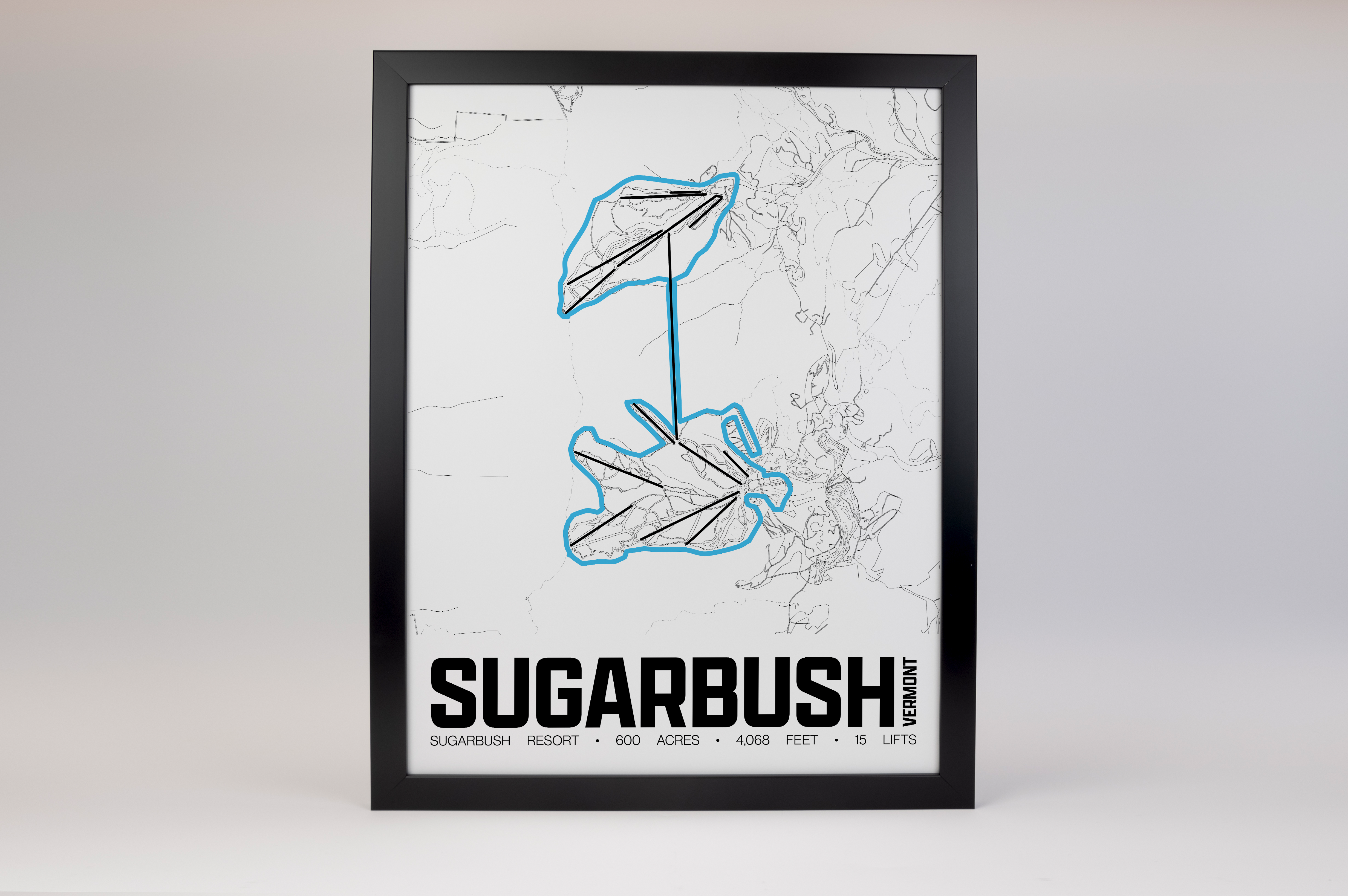 Sugarbush  Resort Map Poster – Vermont