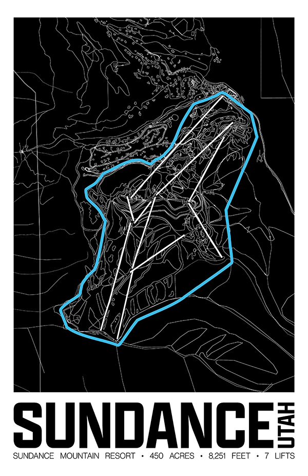 Sundance Resort Map Poster – Utah