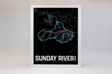 Sunday River Resort Map Poster – Maine