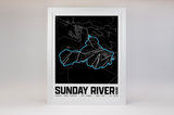 Sunday River Resort Map Poster – Maine