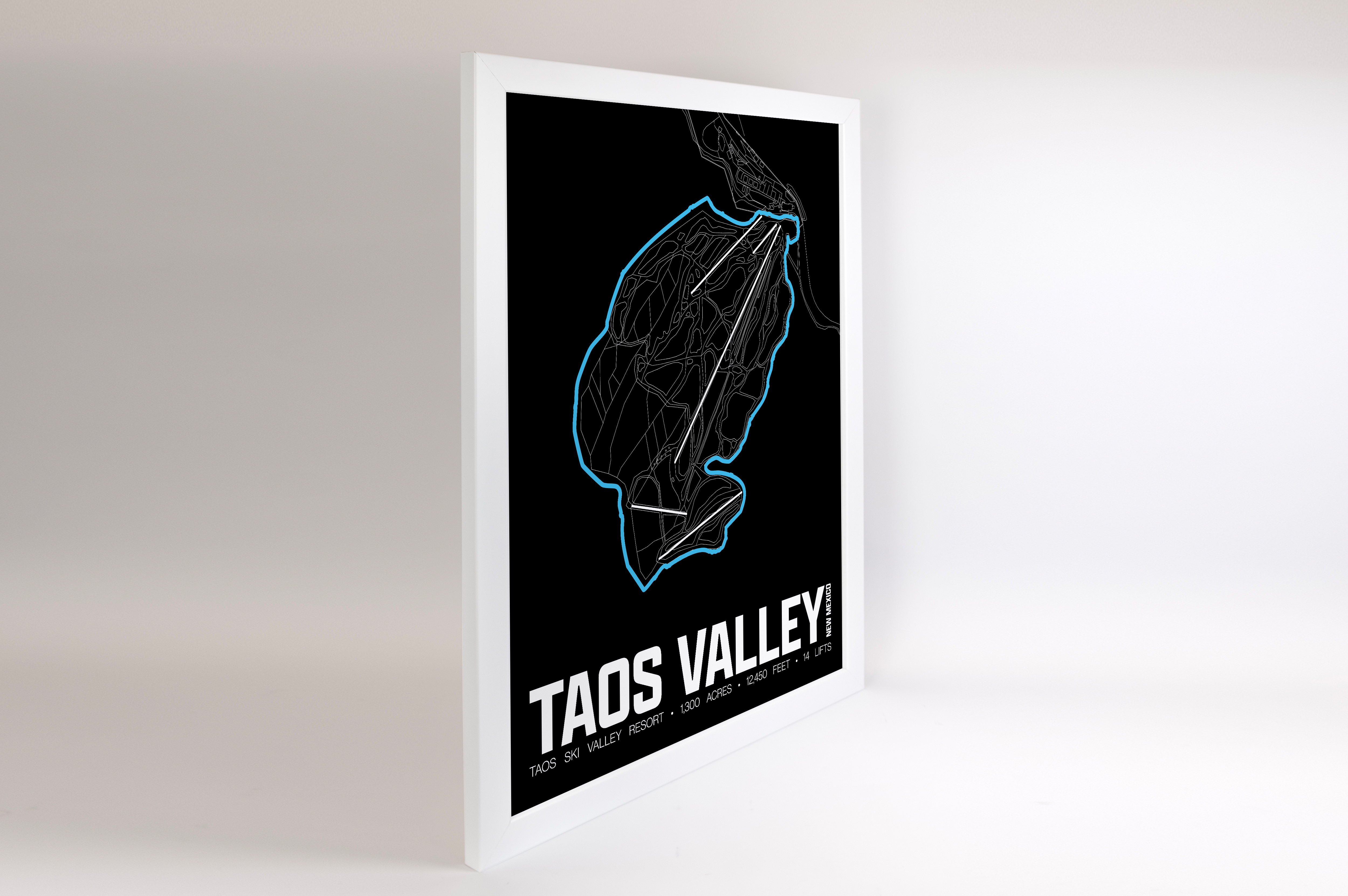 Taos Resort Map Poster – New Mexico