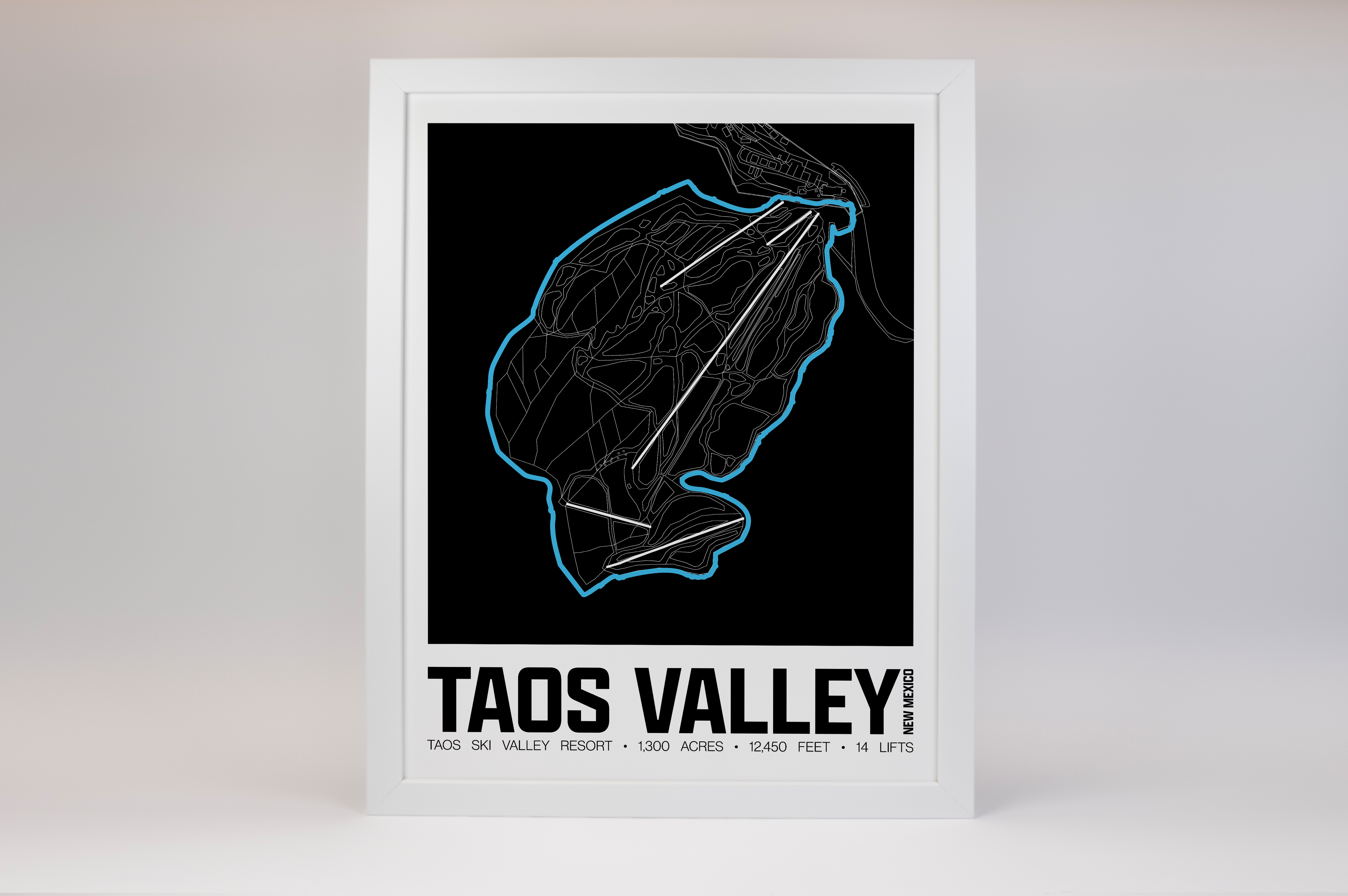 Taos Resort Map Poster – New Mexico