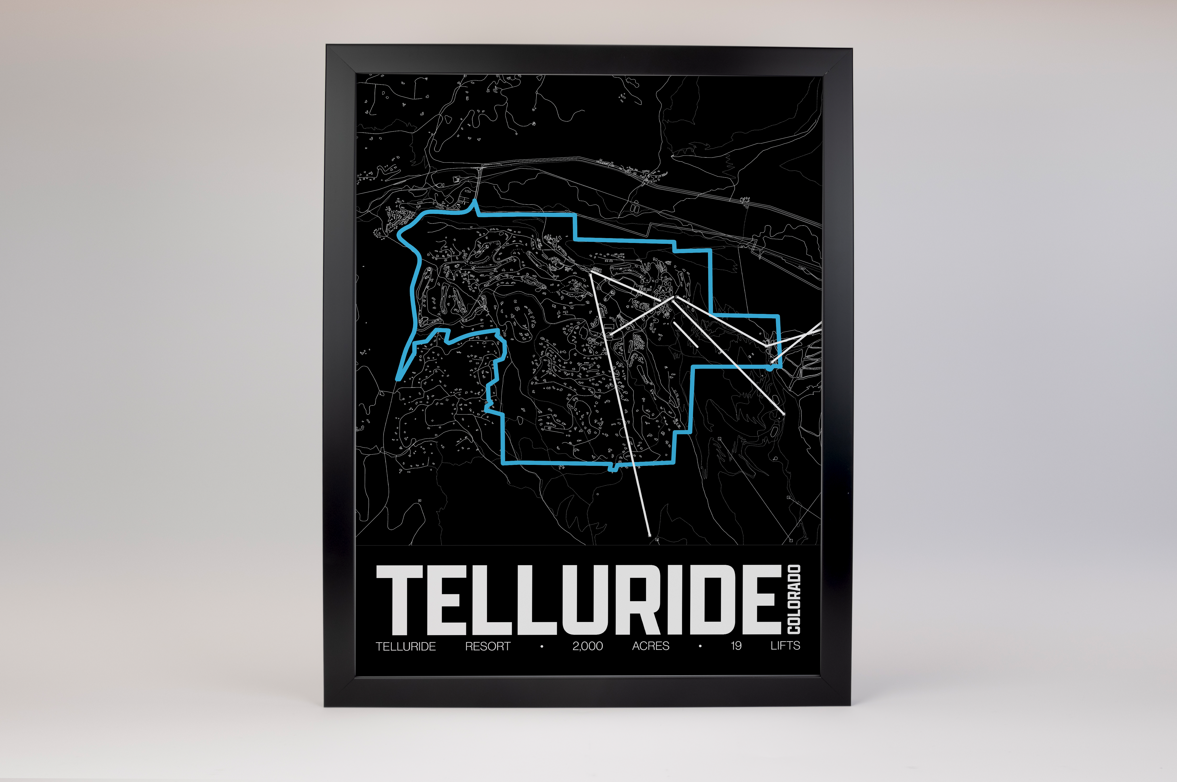 Telluride Resort Map Poster – Colorado