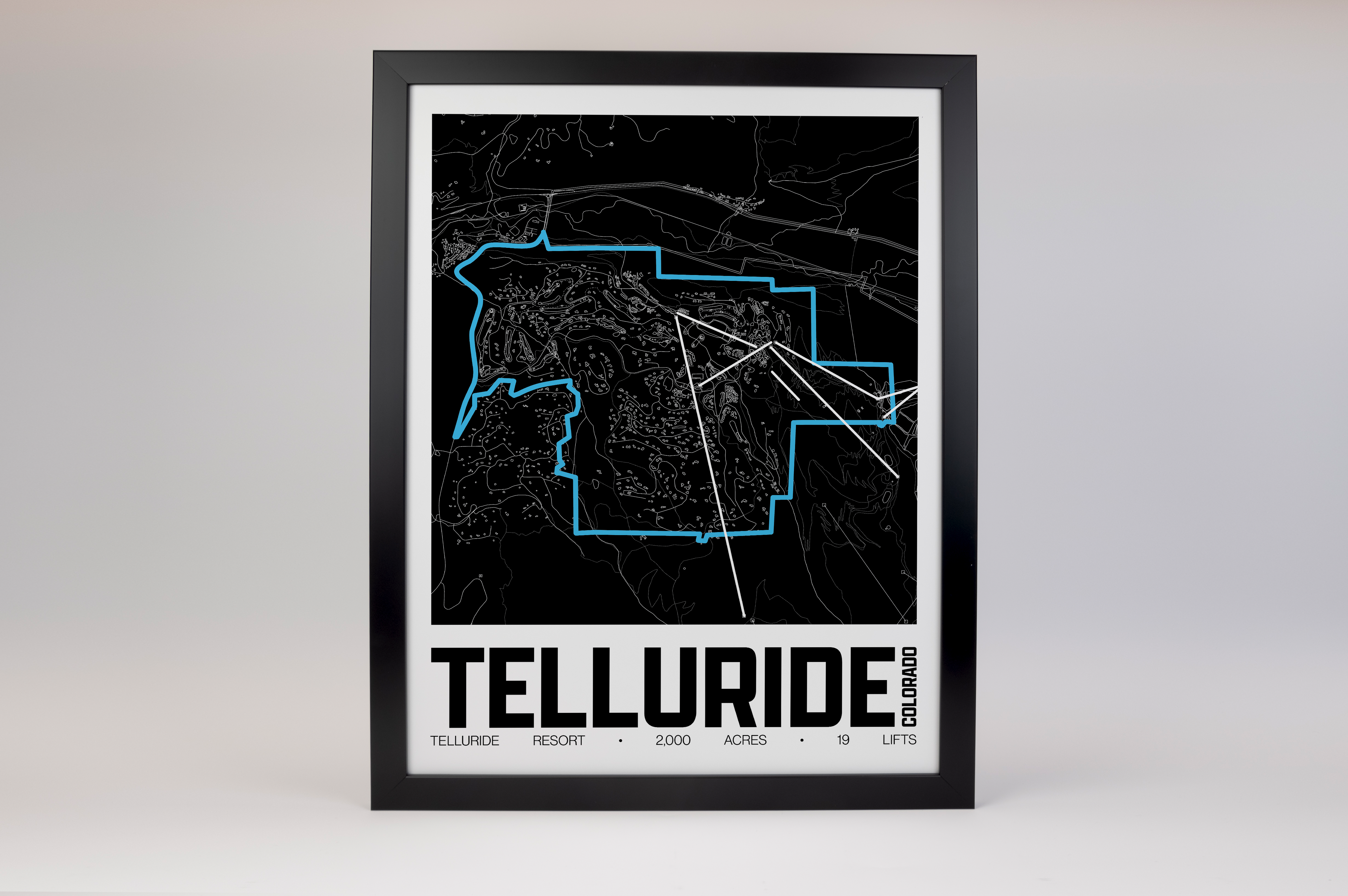 Telluride Resort Map Poster – Colorado