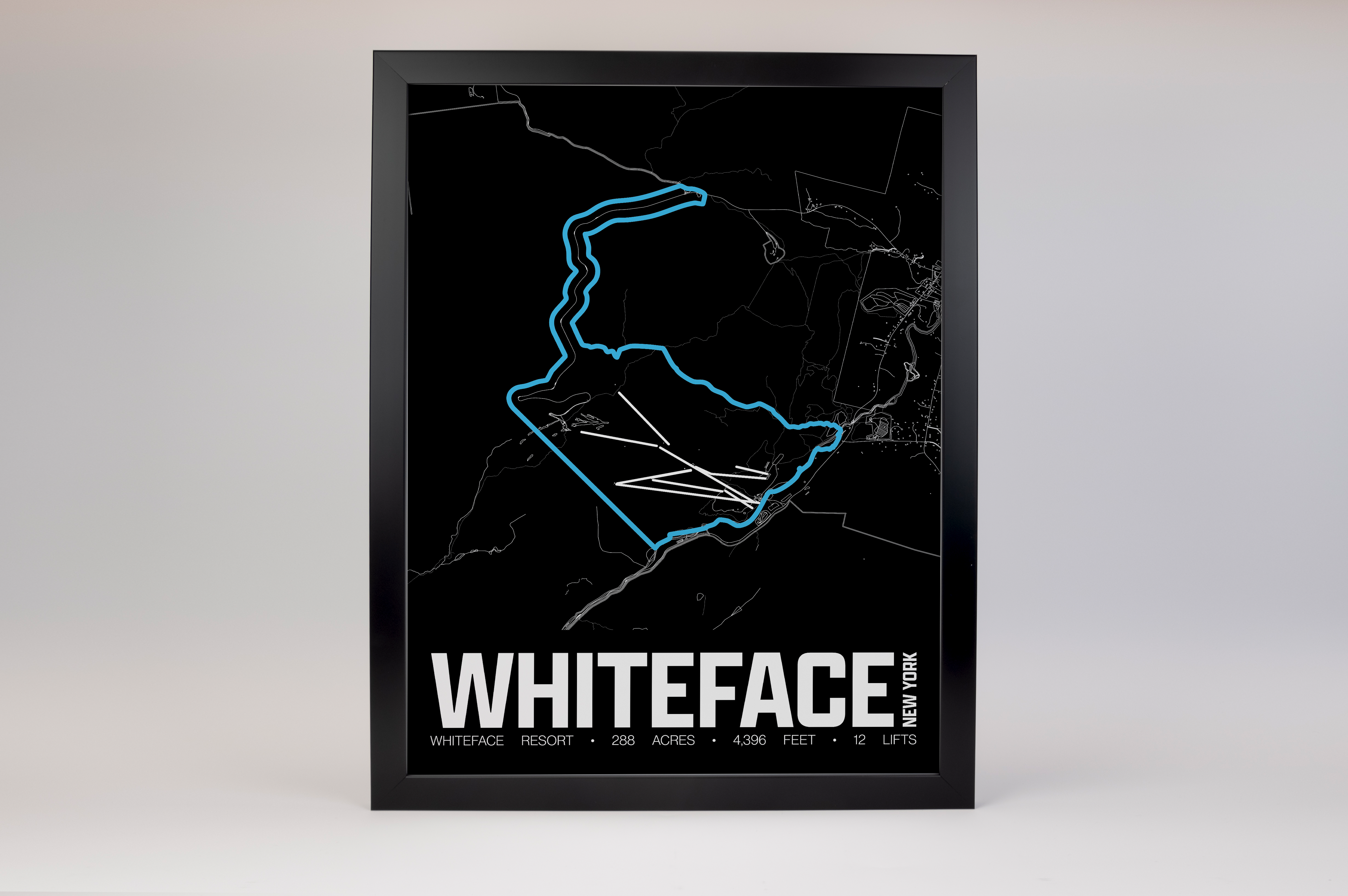 Whiteface - Lake Placid Resort Map Poster – New York
