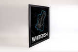 Whitefish Mountain Map Poster – Montana
