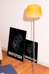 Whitefish Mountain Map Poster – Montana