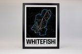 Whitefish Mountain Map Poster – Montana