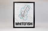 Whitefish Mountain Map Poster – Montana