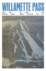 Willamette Pass - Crescent Resort Poster