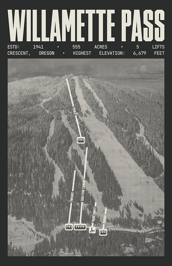 Willamette Pass - Crescent Resort Poster