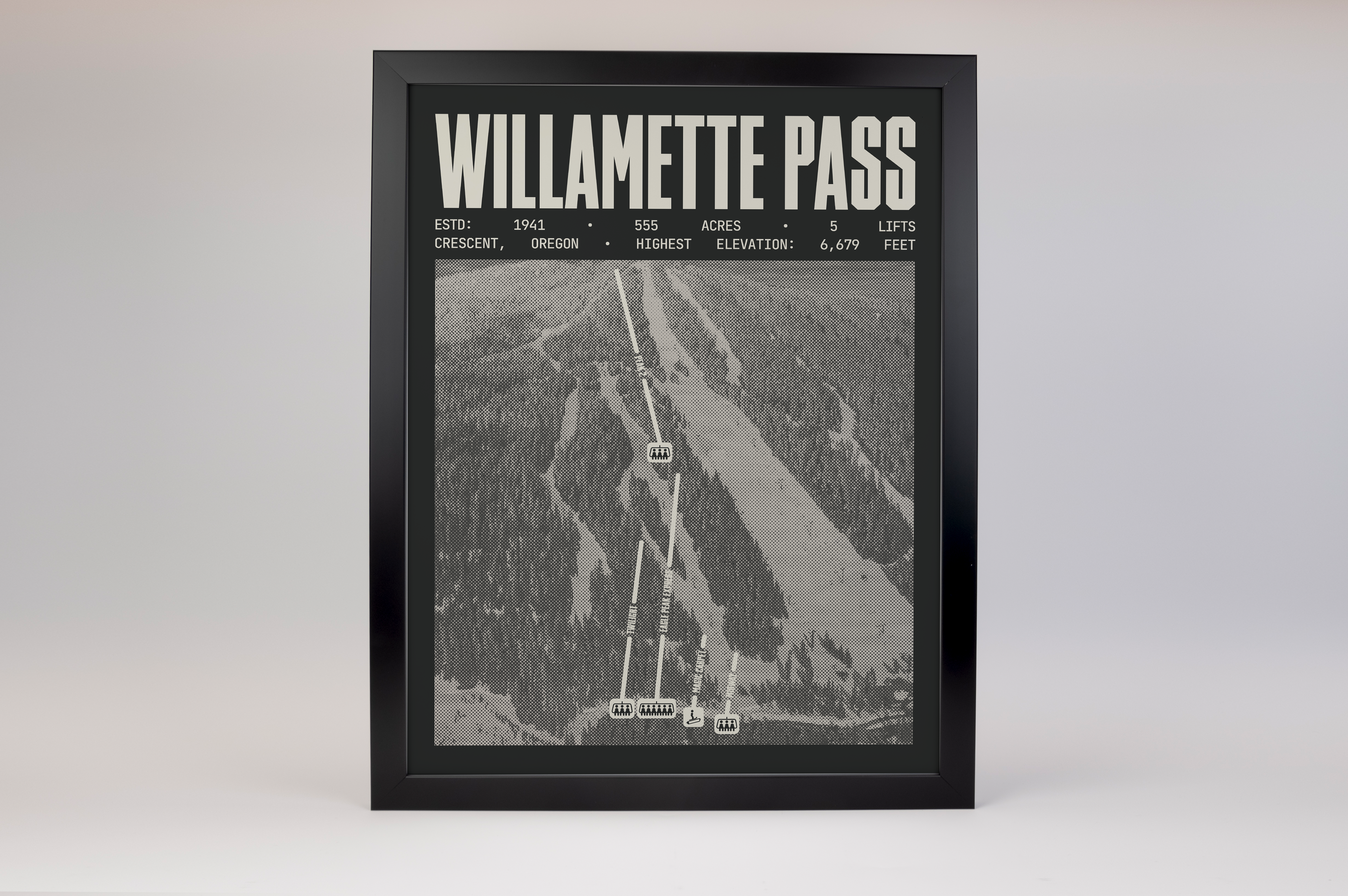 Willamette Pass - Crescent Resort Poster