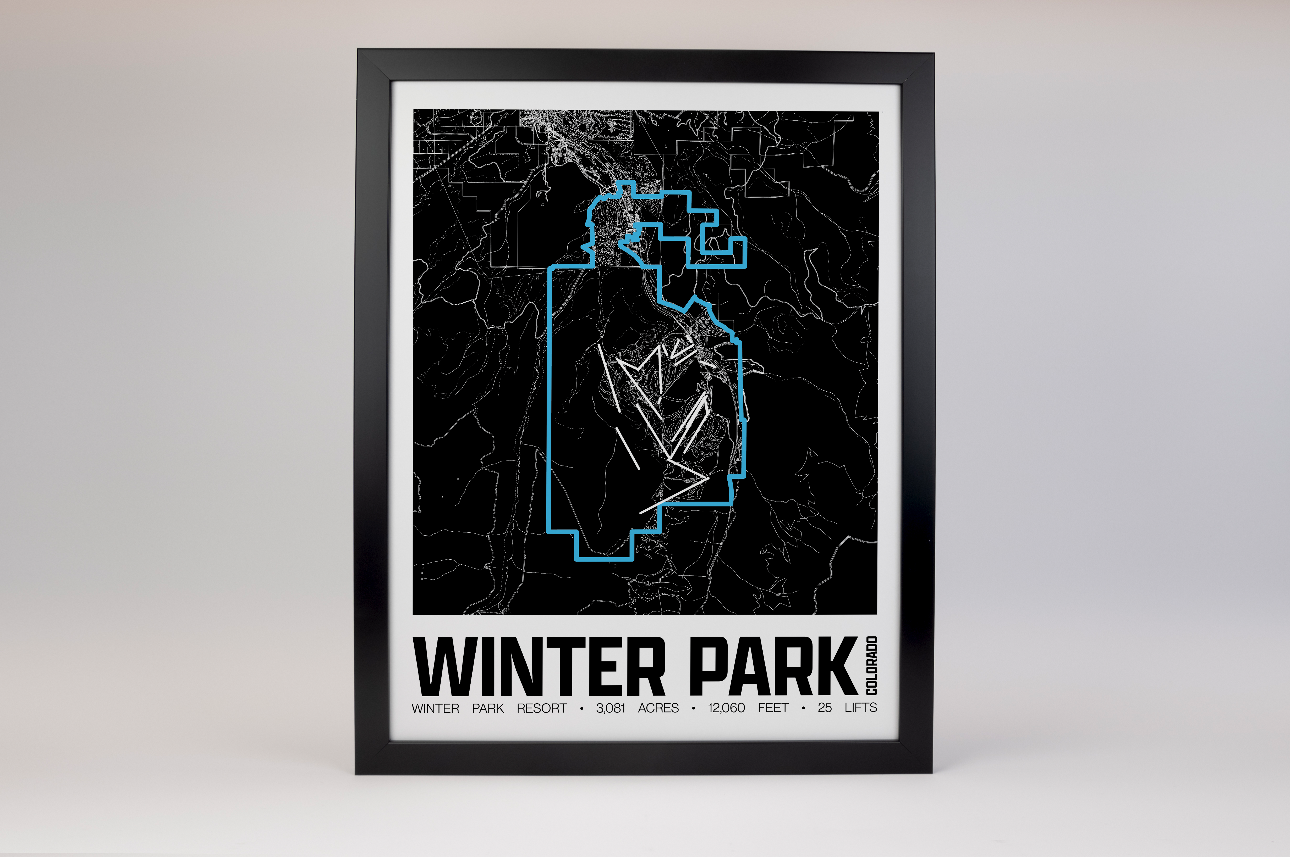 Winter Park Resort Map Poster – Colorado
