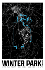 Winter Park Resort Map Poster – Colorado