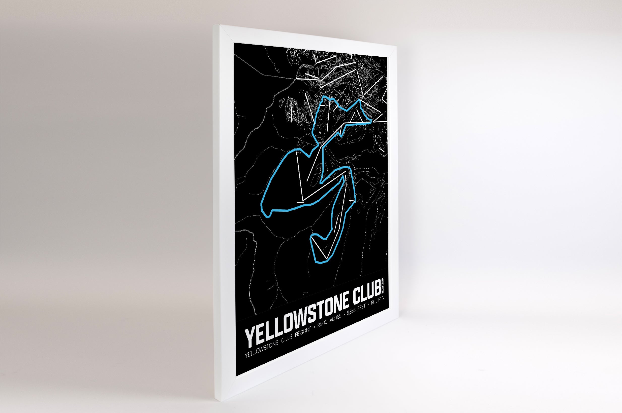 Yellowstone Club Resort Map Poster – Montana